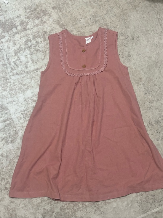 Yo Baby Other - Girls' Sleeveless Lace Yo Baby Dress in Dusty Rose